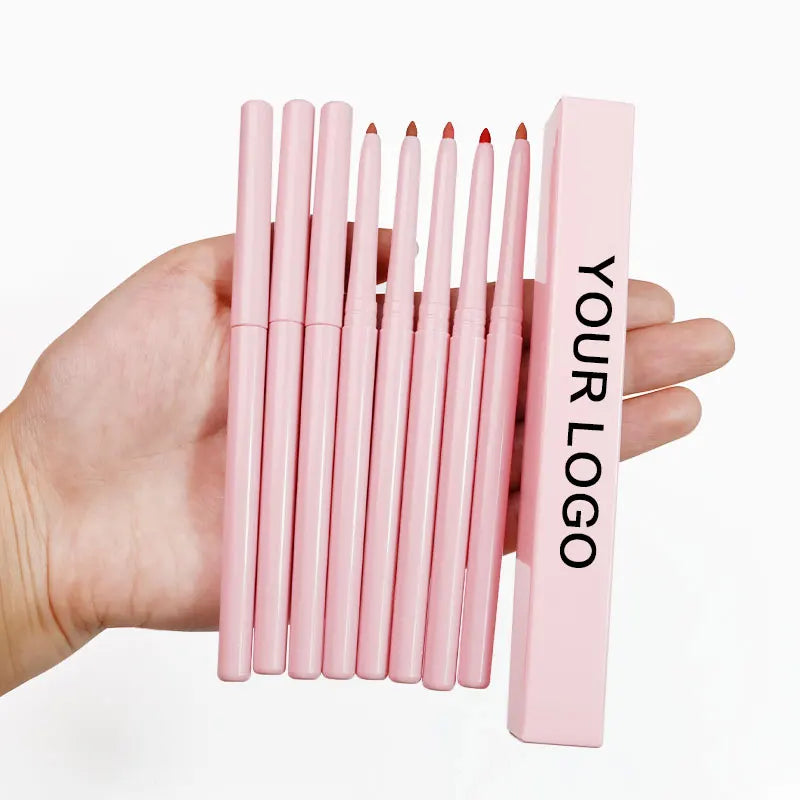Best Sell Cosmetics Private Label Vegan 18 Color Pink Lip Liner Pencil Nude Lipliner Makeup