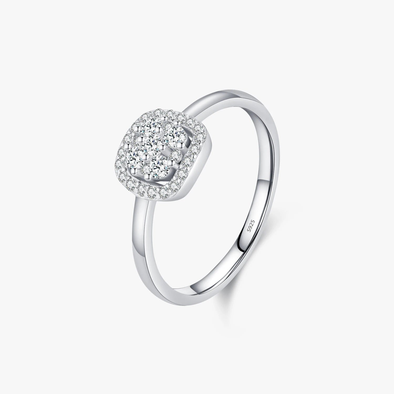 925 Sterling Silver Luxury Jewelry Fashion Cluster Rings Sparkling Clear D Color Moissanite Rings for Women