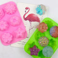 7055 Factory Free Sample 6 Lattices Flower Silicone Ice Cube Tray Silicone Cake Mold Soap Making Molds