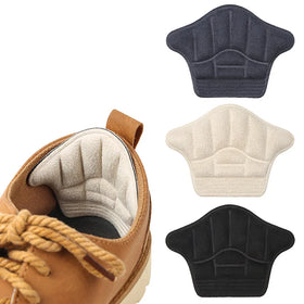 Adhesive Suede Heel Cushion Insert Soft Cuttable Shoe Guards Liner Improve Sports Fit with Toe Caps Pads