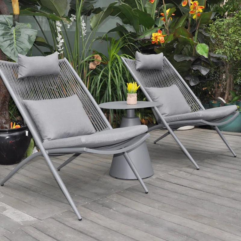 Modern Waterproof Comfortable Metal Frame Rattan/Wicker Outdoor Dining Chairs
