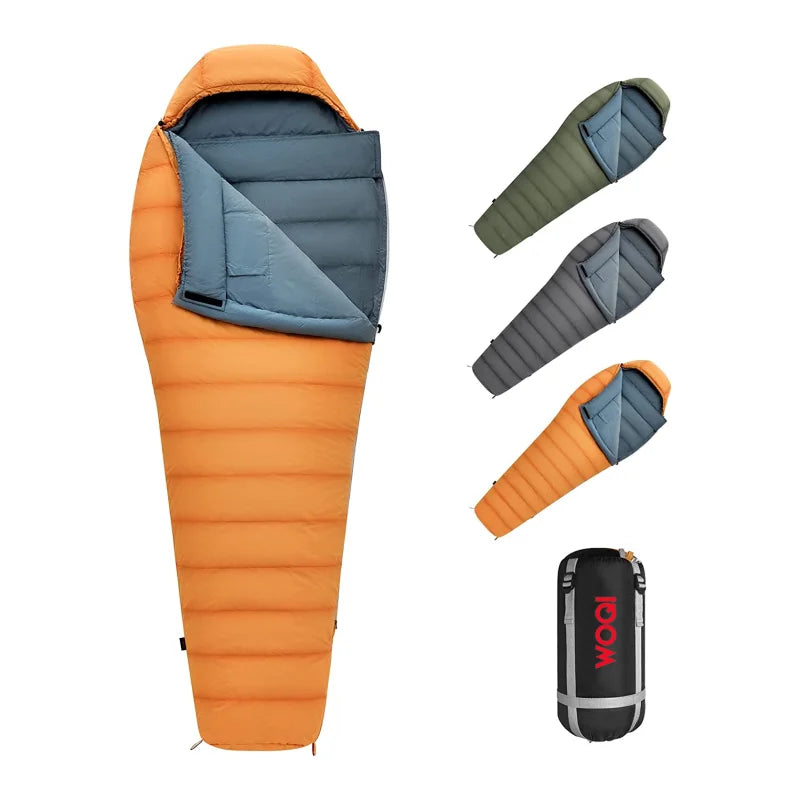 WOQI Ultra-Light Portable Sleeping Bag for Cold Weather Outdoor Camping Backpacking Hiking