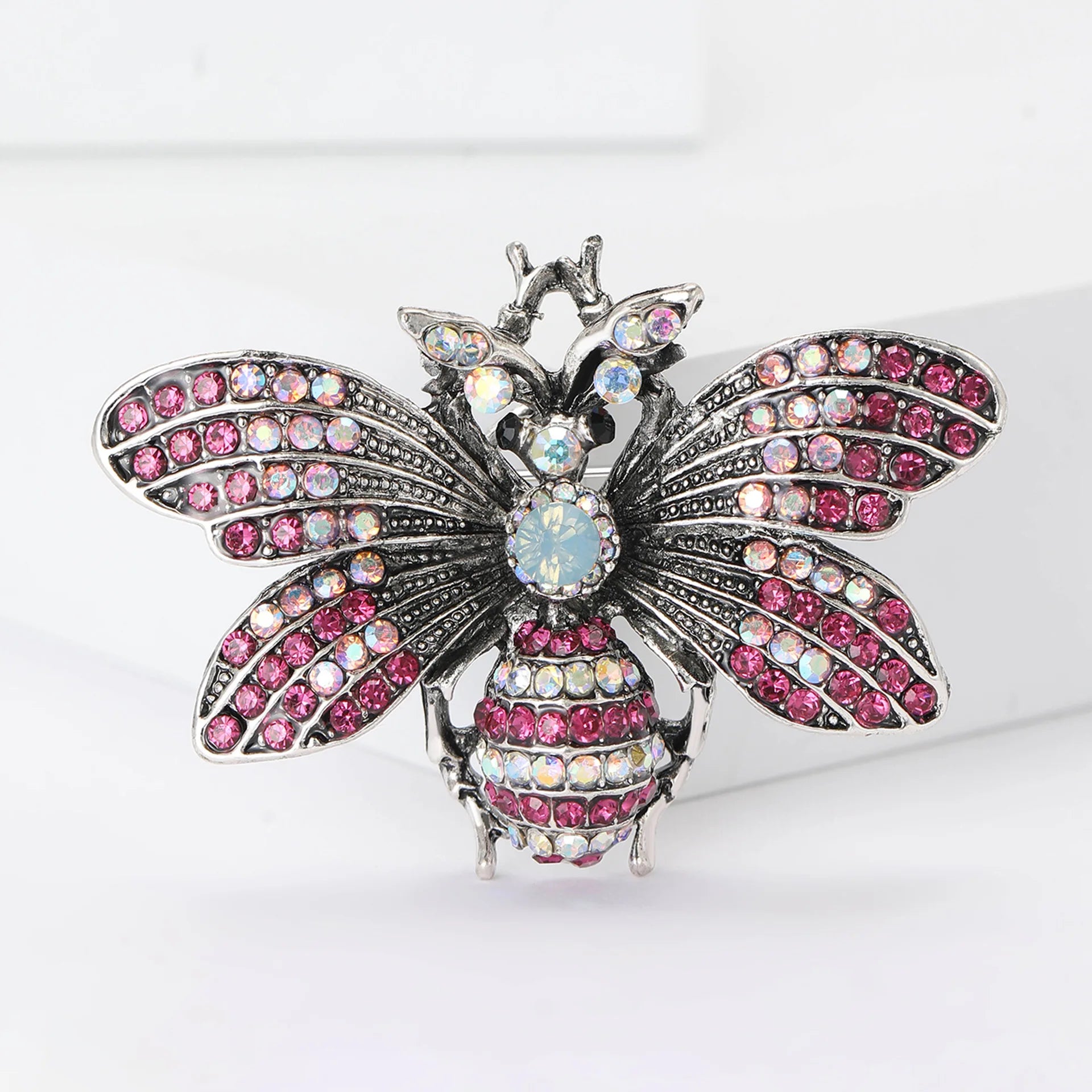 Vintage Retro Rhinestone Metal Crystal Women Men Unisex Zinc Alloy Fashion Butterfly Moth Insect Bee Animal Jewelry Pin Brooches