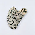 Huiying Gua Sha Massage Tool Heart Shape Dalmatian Jasper Stone Guasha Scraping Stone