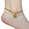 RANOVEO Women's Stainless Steel Anklet Unique Letter Design Gold Plating Tarnish-Free Trendy Party Holiday Fashion Body Jewelry