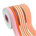 1" Inch 25mm 50y/roll Red and White Stripe Grosgrain Ribbon for DIY Packing Wholesale From China