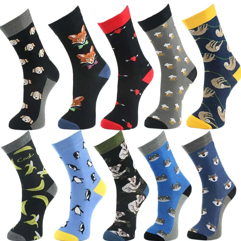 Cute Socks Women Animals Dog fox Koala Sloth Fruit Banana New Style Custom logo Sock Funny Fashion Crew Women Sock