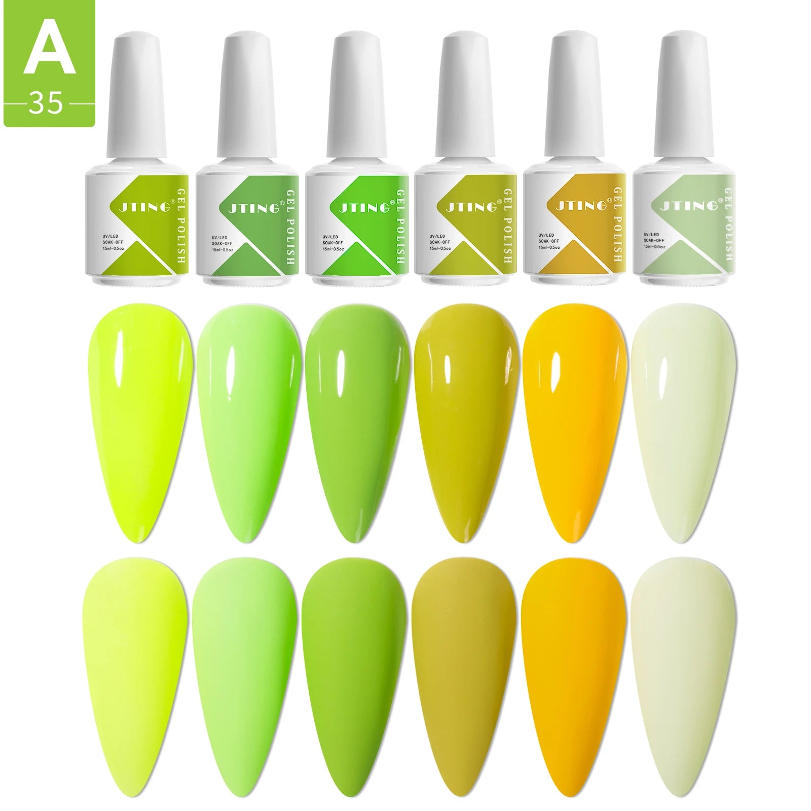 JTING Free Nail Box Package Design Esmaltesmalt De Unas En Gel Gel Uv Semipermanentes Enamel Gel Nail Polish 6colors Set