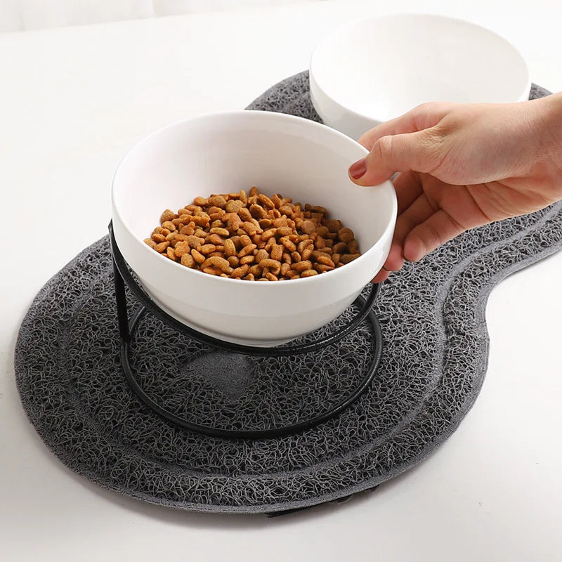 Best Selling Cat Elevated Pet Bowls Metal Stand Pet Portable Ceramic Dog Bowl MegaBDM