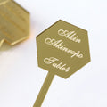 Engrave Different Names Gold Mirror Stirrers  and Customized Different Names Drink Sticks