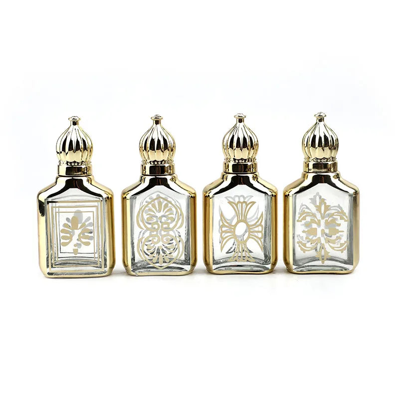 Luxury Empty Glass Rollerball Essential Oil Bottle 10ml Uv Engraved Essential Oil Bottle