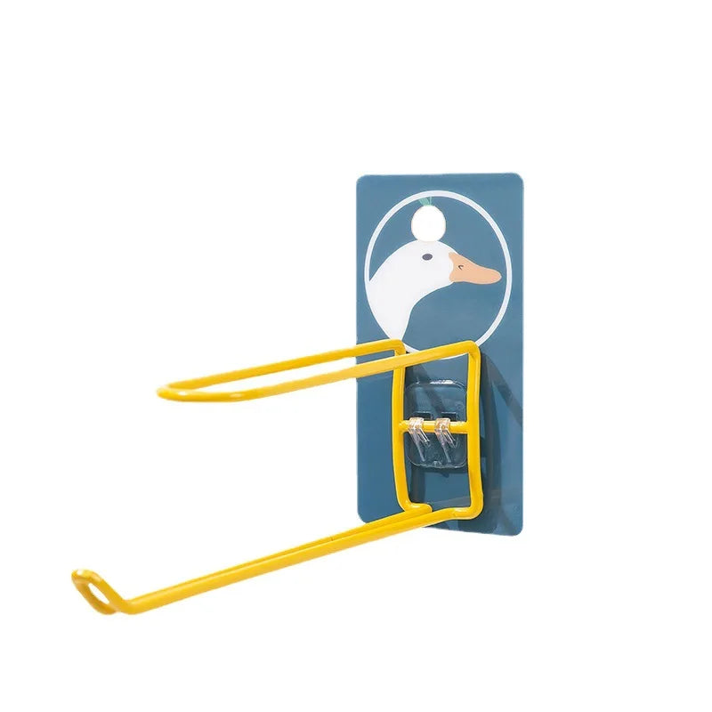 Multifunctional Single-Tier Wall Mounted Bathroom Accessories Metal Plastic Ladder Towel Rack Storage Shelf Dryer Accessory