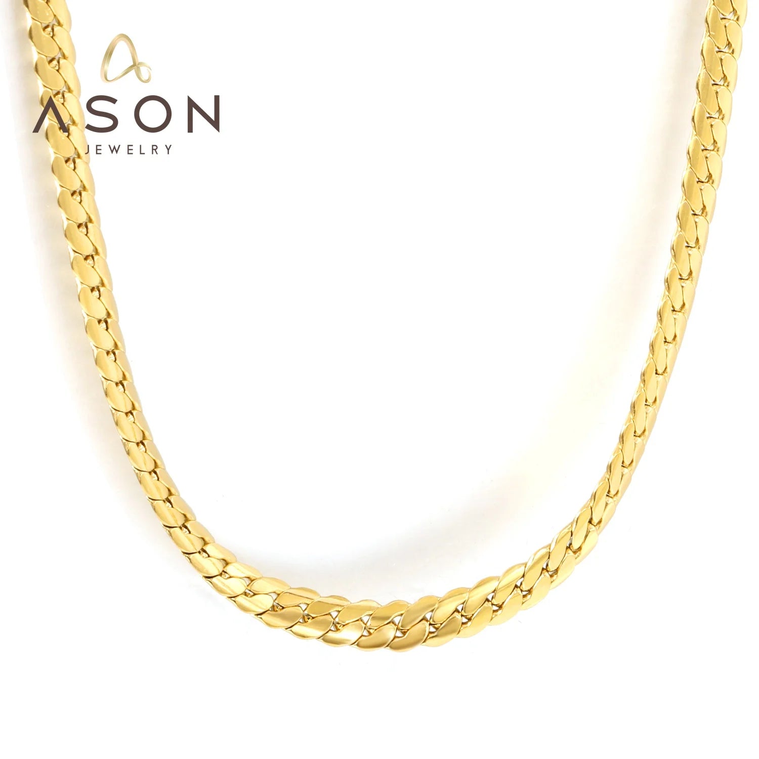 Fashion Versatile Men and Women Cuban Chain Stainless Steel 18K Gold Plated Trend Hip Hop Link Chain Choker Necklace for Women