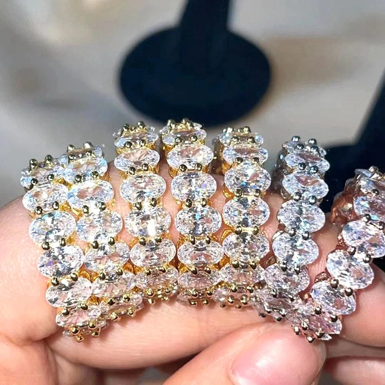 Wholesale Custom Gold Silver Women Engagement Ring Fashion Unisex Diamond Rings Women