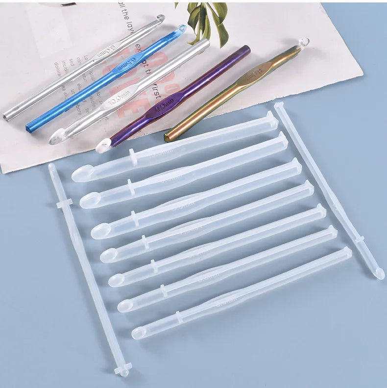 C-0474 DIY crystal glue dropping mould ten Crochet silica gel mould knitting tools