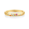 QX Custom Oem Fine Luxury Fine Jewelry Women 925 Sterling Silver 18k Gold Plated Cubic Zirconia Wedding Rings