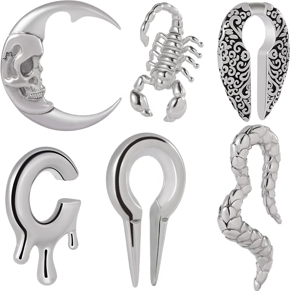 Heavy Stainless Steel Ear Stretcher Expander Tunnel Gauges Dangle Weight Plug Elegant Ear Piercing Weddings Gifts Engagements
