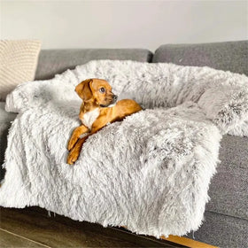 Hot Sale Plush Large Pet Couch Protector Design Pet Beds Washable Calming Furniture Protector Pet Dog Bed
