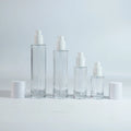 Luxury Frosted Glass Jar for Face Cream & Serum Cosmetic Packaging 30ml-120ml with Lotion Pump Bottles Free Sample Custom Logo