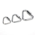 M3.5-M12 Stainless Steel 304 Plain Finish 400lbs Load Bearing Locking Carabiner Triangle Quick Link for Chain