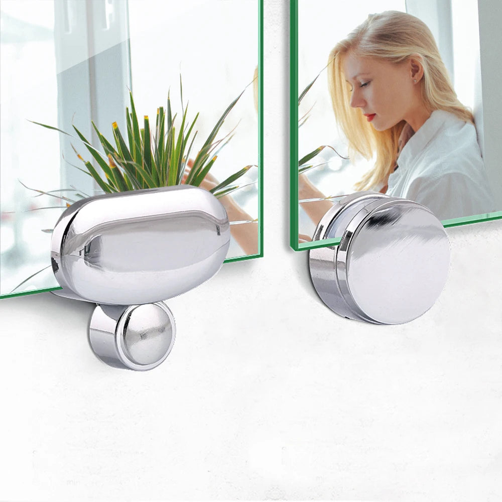 4PCS Glass Clamps Wall Mount Frameless Mirror Clip  Bathroom Glass Clip Fixed Fitting Mirrors  Clamping Thickness:3-5mm