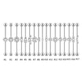 Clear Crystal Silver Fashion Women's Long Bridge Earrings Transversal Steel Piercing Jewelry Wholesale Industrial Barbell Drop