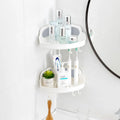 TAILI Bathroom Triangle Wall Mounted Storage Organizer Rack Corner Shelves Vacuum Shower Caddy Basket with Suction Cups