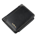 Wholesale Baellery Men's Short Business Zipper Multi Card Fashion Leather Moneybag  Wallet