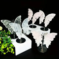 Crystal Carved Butterfly Wing Figurine European Style Home Decoration Set