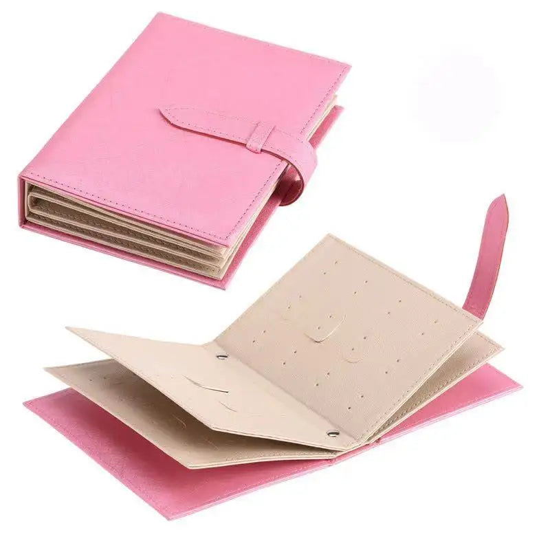 PU Leather Storage Stud Earrings Collection Book Girl Earring Board Storage Book Earring Jewelry Storage Book