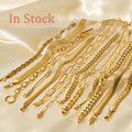 Chunky Fashion Personalized Luxury Stainless Steel 18 K Gold Plated Stacked Bracelets Bangles Waterproof Hypoallergenic Jewelry