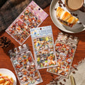 Mellow Gourmet Premium Feeling Handbooks Decorative Stickers 4 Sheets Per Pack Cut Film Material