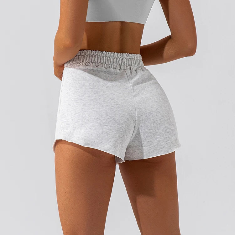 New Arrivals Custom logo Womens Sports Shorts Summer Casual Solid Color Running Shorts for Women
