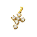 Classic Zircon Crucifix Pendant Women Men Christian Jewelry CZ Stone Gold Stainless Steel Cross Pendant Necklace