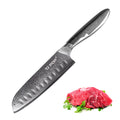 67-Layer VG-10 Damascus Steel 7-Inch Japanese Santoku Chef Knife with G10 Handle Carbon Steel Kitchen Knives