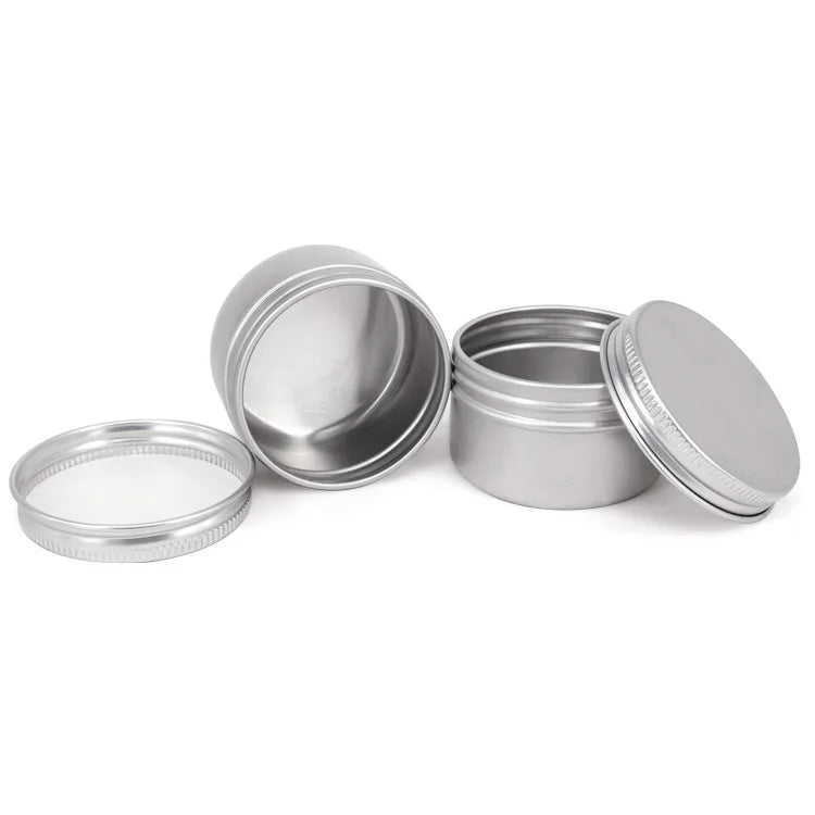 50g Cosmetic Empty Aluminum Jar Aluminum Cans Round Aluminum Metal Packaging Cosmetic Tin Can Empty Cream Box Tin Can