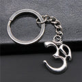 WYSIWYG 28x22mm Antique Silver Plated Antique Bronze Plated Zinc Alloy Om Key Chain Souvenirs Gift P1-ABD-C10369