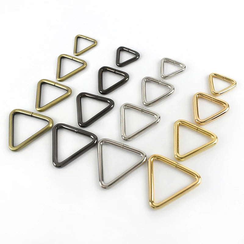 Meetee BF311 20-38mm Iron Wire Triangle Rings Hardware Accessories Handbag Strap Connection Buckle for Bag Triangle Buckles