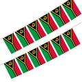 Vanuatu Bunting String Flag 5.5X8 IN For Outdoor And Indoor Decoration (12pcs/Unit)