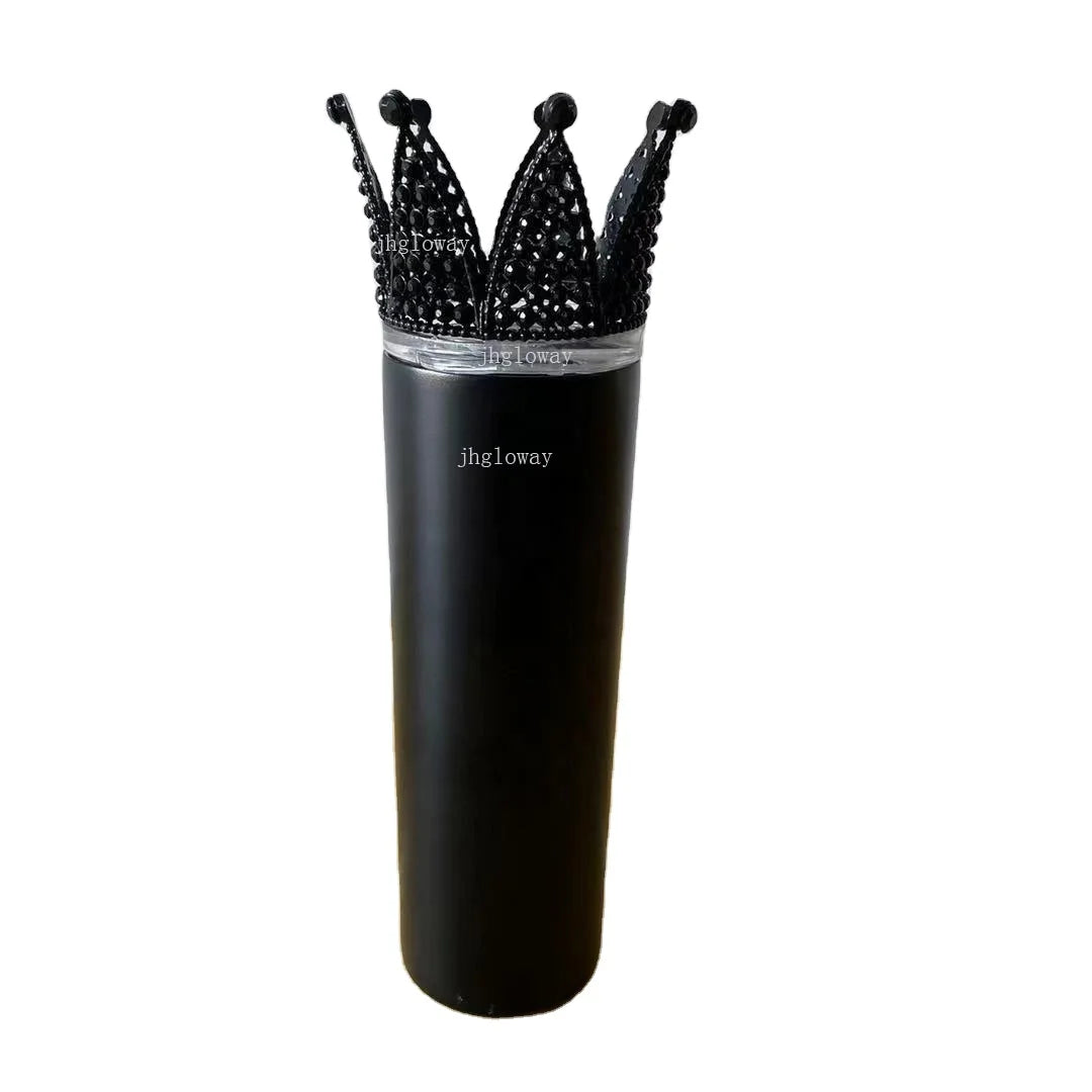 Crown Toppers Tumbler Decoration on the Lid 12oz 20oz 30oz Sublimation Black Crowns for Tumblers