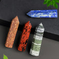 7-8cm Healing Crystal Wand Hexagonal Faceted Quartz Crystals Stone Points Polished Gemstone Wand