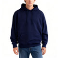 Fitspi Mens Autumn Winter Fleece Hoodie Large Size Solid Color Pullover Sweatshirt Blank Sweater Wholesale