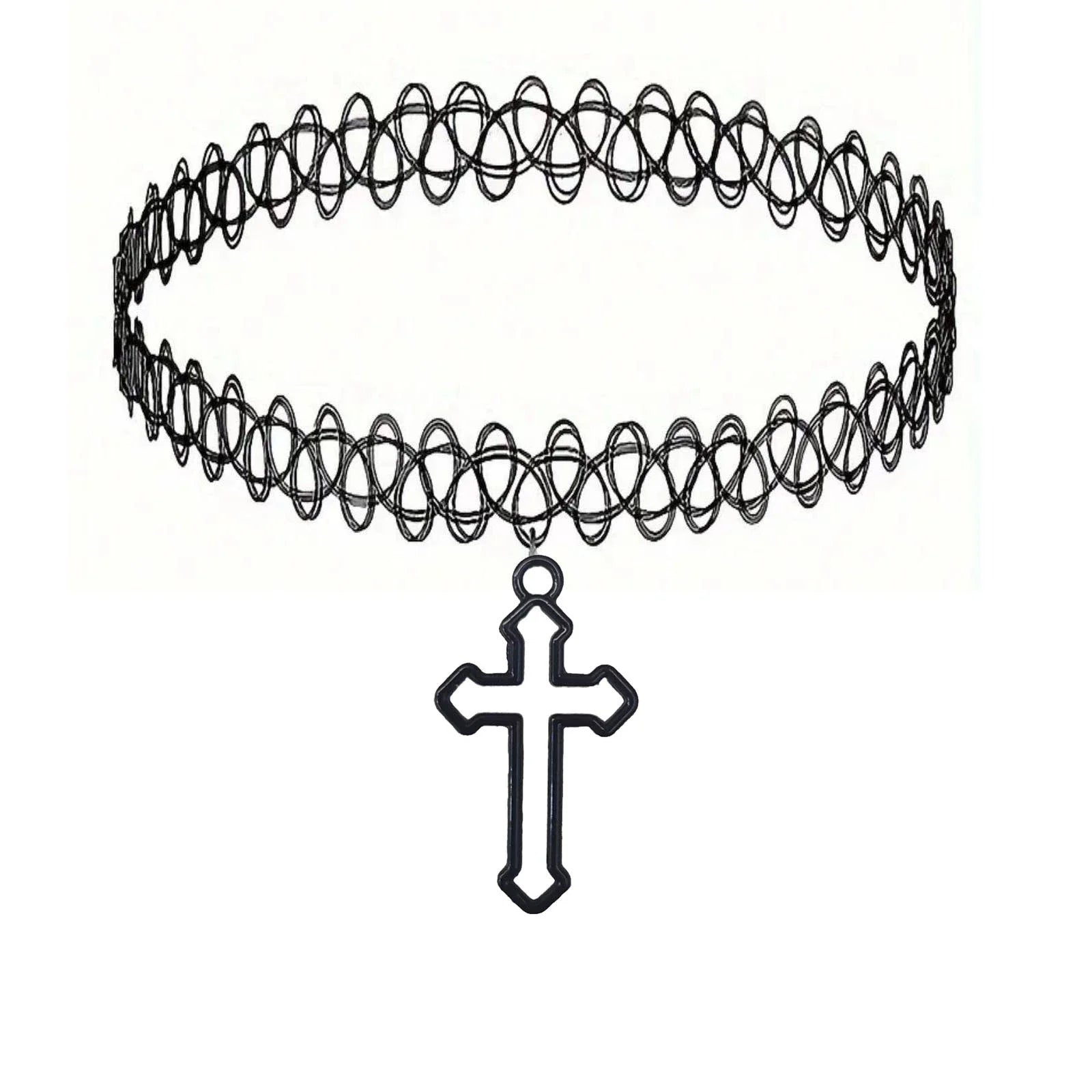 Handcrafted Woven Fishing Line Star Butterfly Cross Spider Tattoo Retro Collar Necklace Choker  Wholesale N2112311