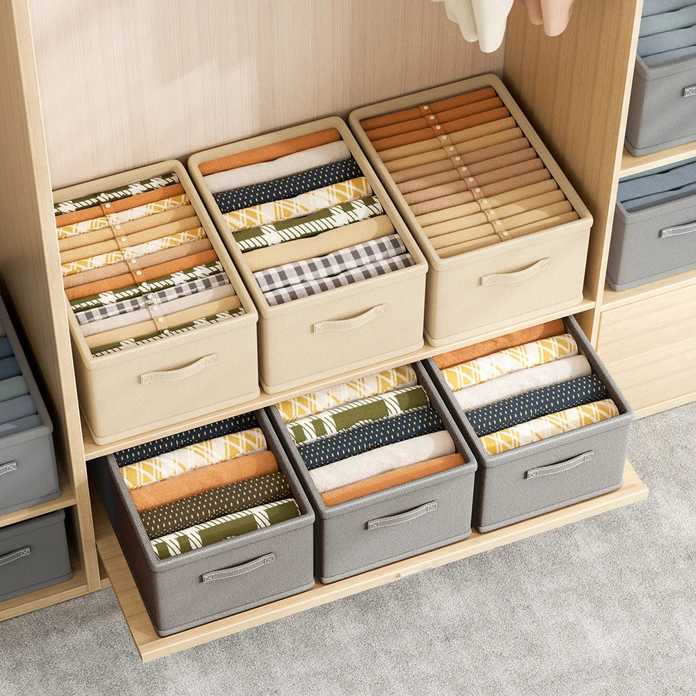 Wholesale Manufacturer Drawer Storage Box Foldable Clothing Pants Organizer for Wardrobe Closet Desk