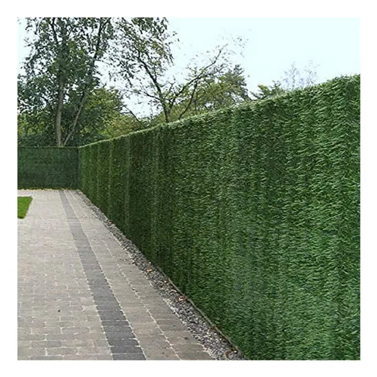 HZY Outdoor Privacy Protect Faux Green Fake Grass Hedge Roll Artificial Plant Wall Making Machine