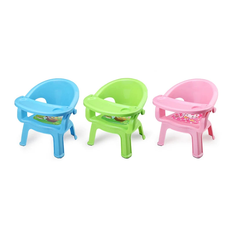 Hot Sale Plastic Kids Chair With Dinner Plate Whistle Baby Sound Chair for Gym