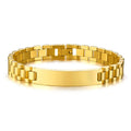 Luxury Men's Stainless Steel Watch Chain Bracelet Classic Gold Plated for Gift