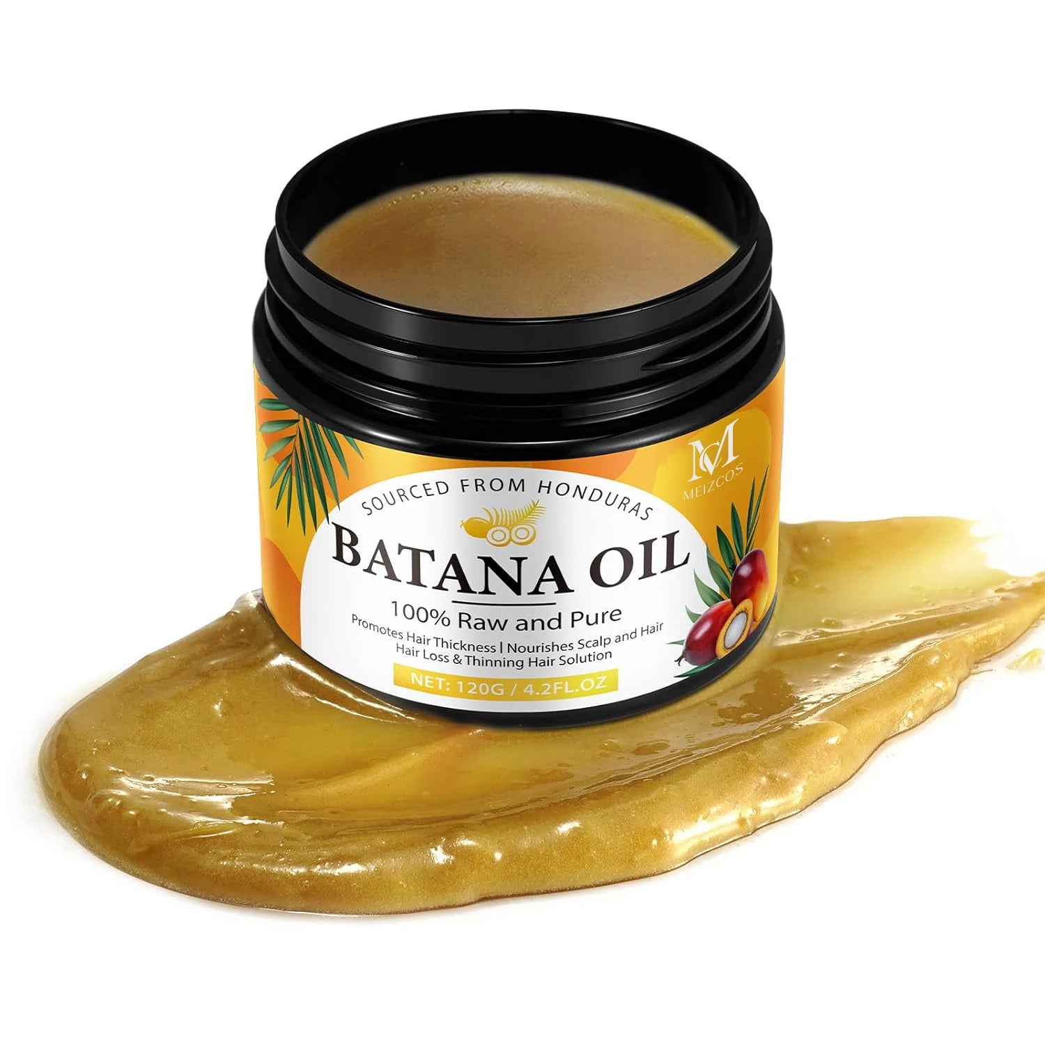 Custom logo 100% Raw Pure Natural Organic Bulk Anti Loss Hair Treatment Black Scalp Hair Raw Hair Growth Batana Oil