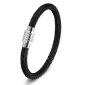 Minimalist Leather Rope Bracelet Stainless Steel Clasps Bracelet Genuine Leather Braided Bracelet
