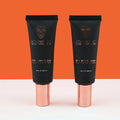 25ml Black Sunscreen Eye Cream Lotion Facial Cleanser Long Tip Cosmetic Packaging Tube with Gold Plated Cover Manufacturer